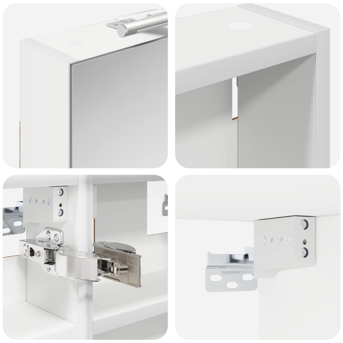 Set di Armadi da Bagno con lo scaffale 3 pcs 80 x 10,5 x 50 cm | homemem39