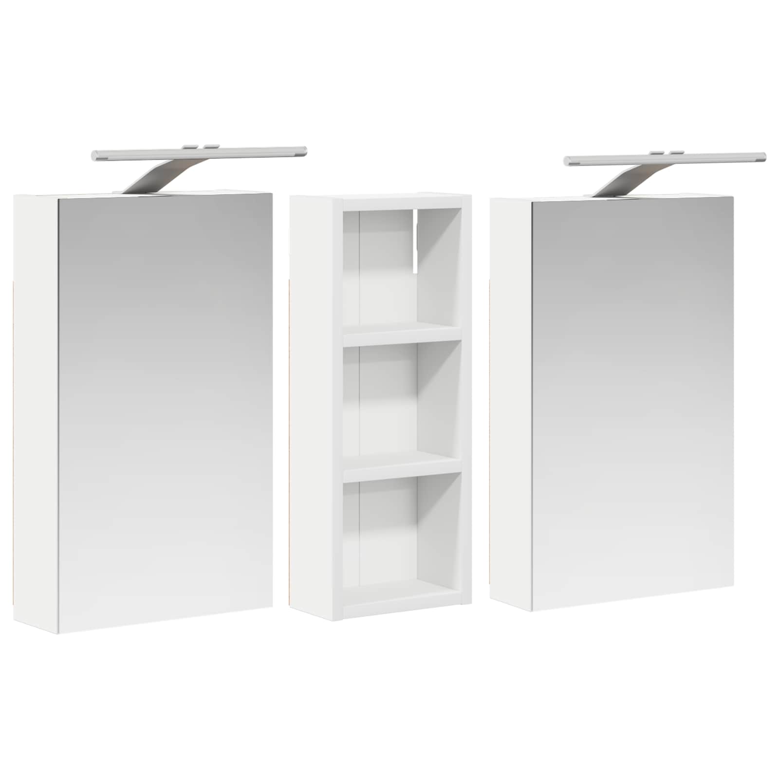 Set di Armadi da Bagno con lo scaffale 3 pcs 80 x 10,5 x 50 cm | homemem39