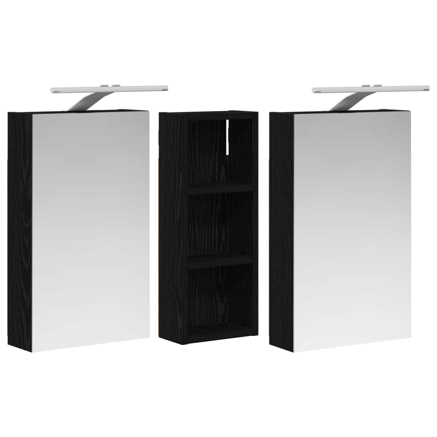Set di Armadi da Bagno con lo scaffale 3 pcs 80 x 10,5 x 50 cm | homemem39