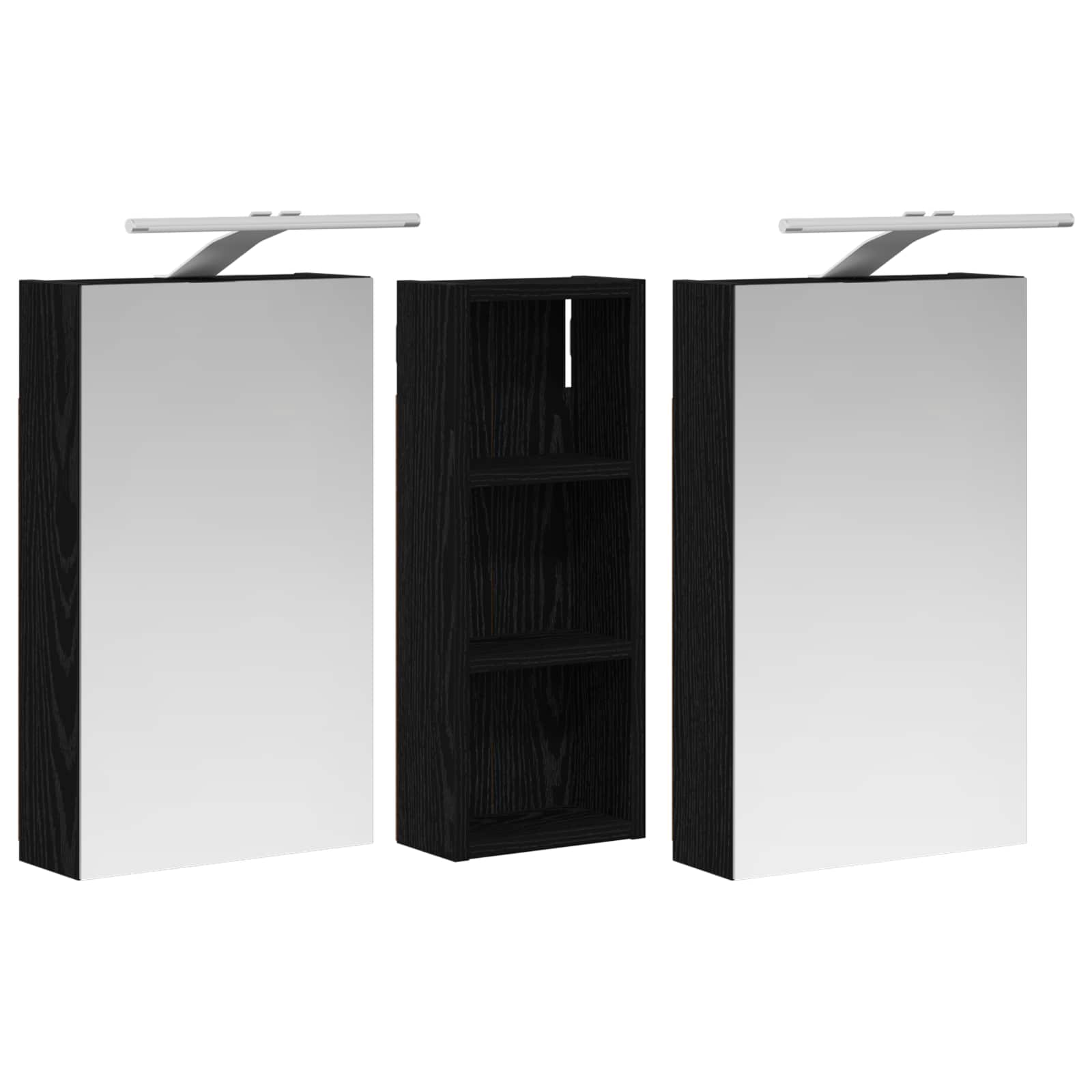 Set di Armadi da Bagno con lo scaffale 3 pcs 80 x 10,5 x 50 cm | homemem39