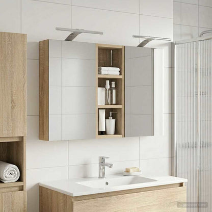 Set di Armadi da Bagno con lo scaffale 3 pcs 80 x 10,5 x 50 cm | homemem39