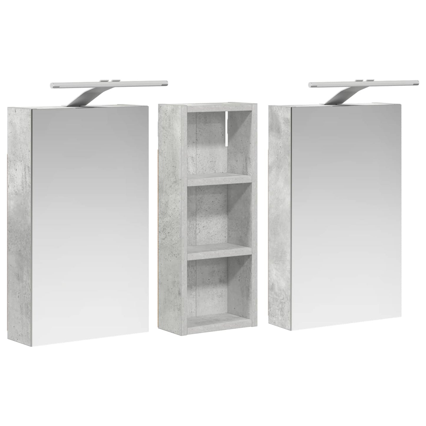 Set di Armadi da Bagno con lo scaffale 3 pcs 80 x 10,5 x 50 cm | homemem39