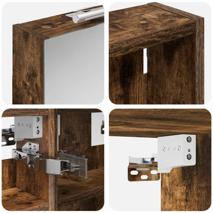 Set di Armadi da Bagno con lo scaffale 3 pcs 80 x 10,5 x 50 cm | homemem39
