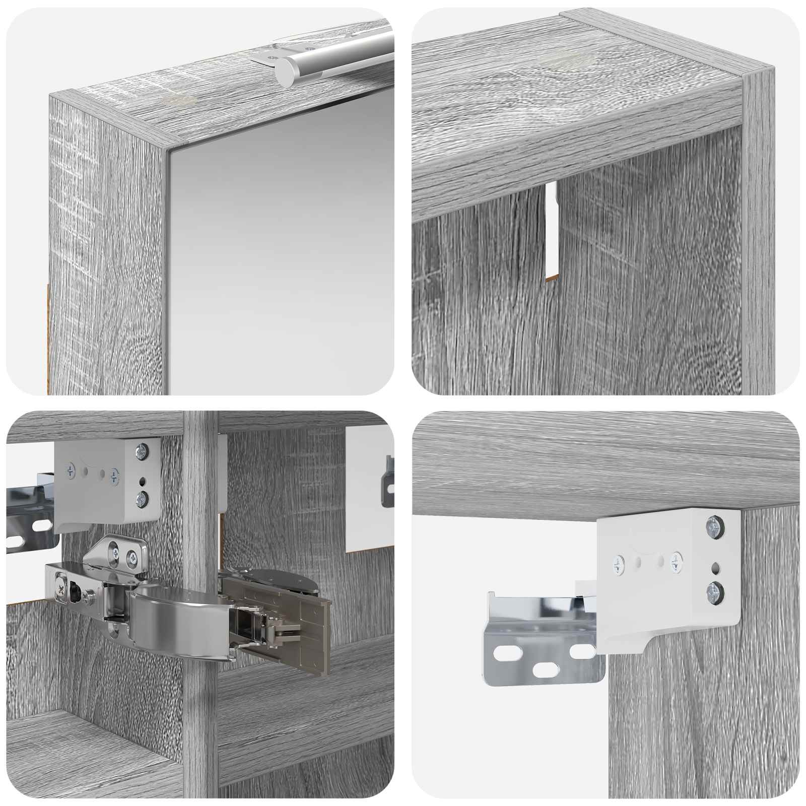 Set di Armadi da Bagno con lo scaffale 3 pcs 80 x 10,5 x 50 cm | homemem39