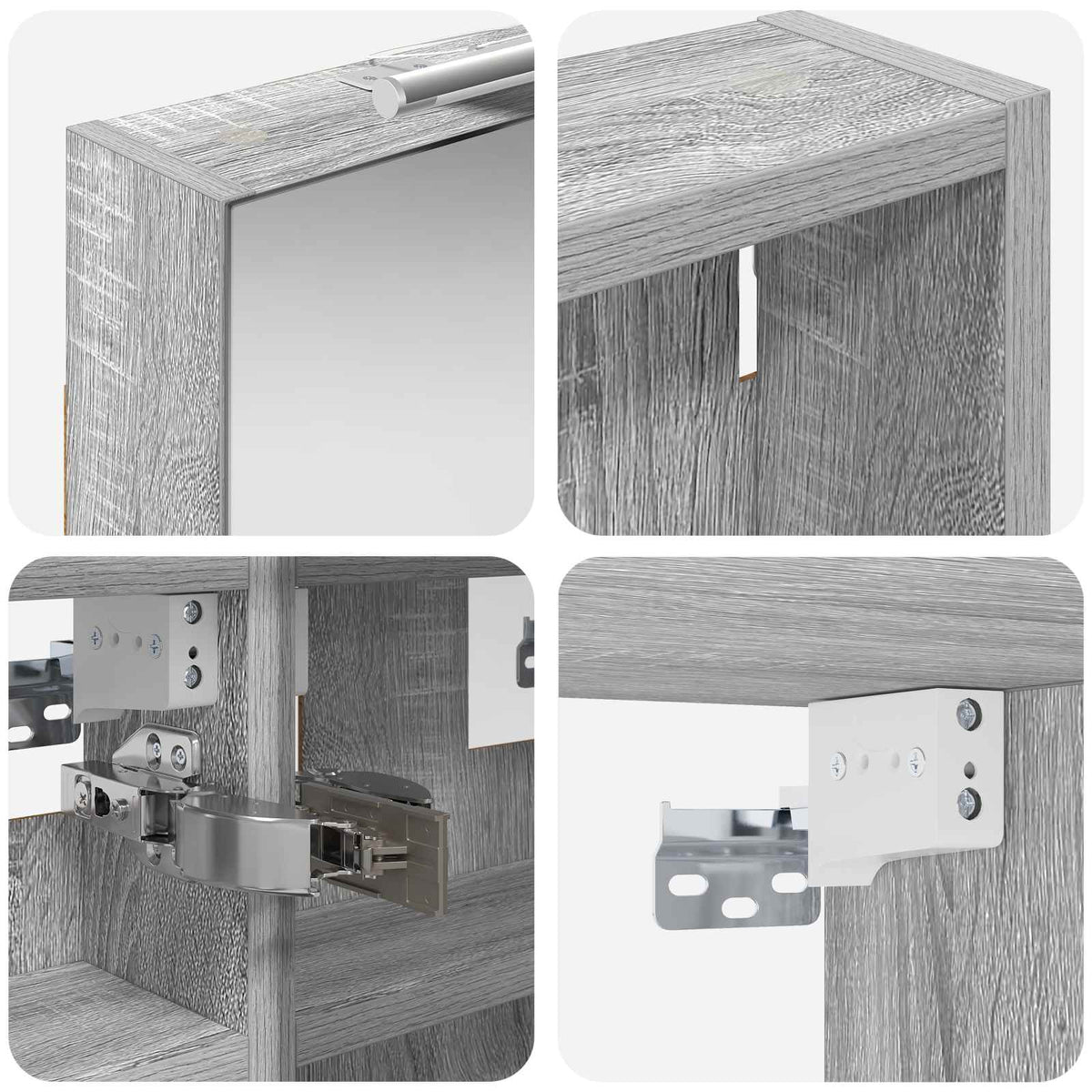Set di Armadi da Bagno 3 pz 80 x 10,5 x 50 cm | homemem39
