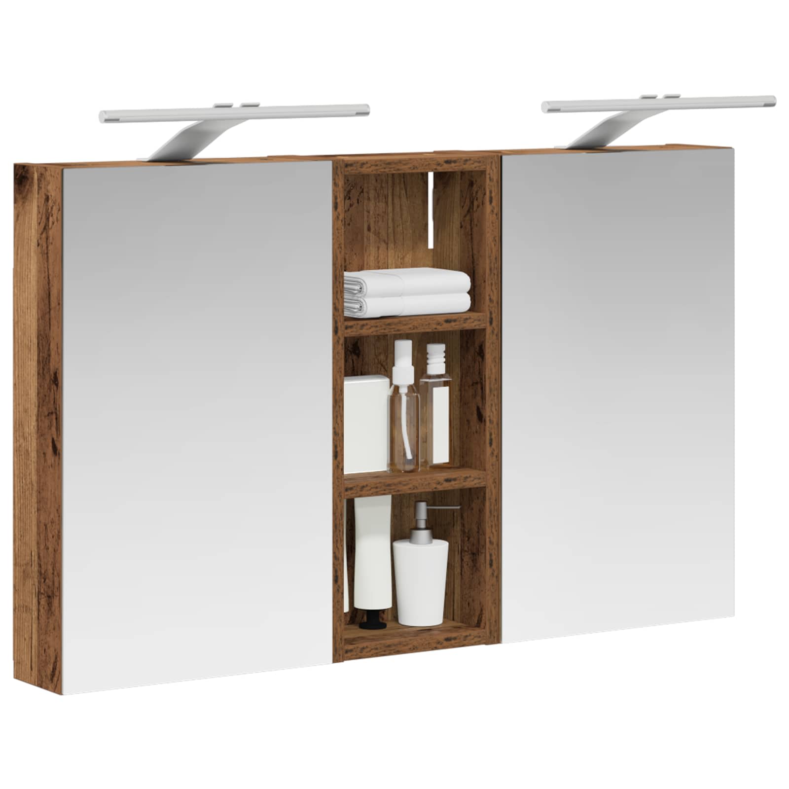 Set di Armadi da Bagno con lo scaffale 3 pcs 80 x 10,5 x 50 cm | homemem39