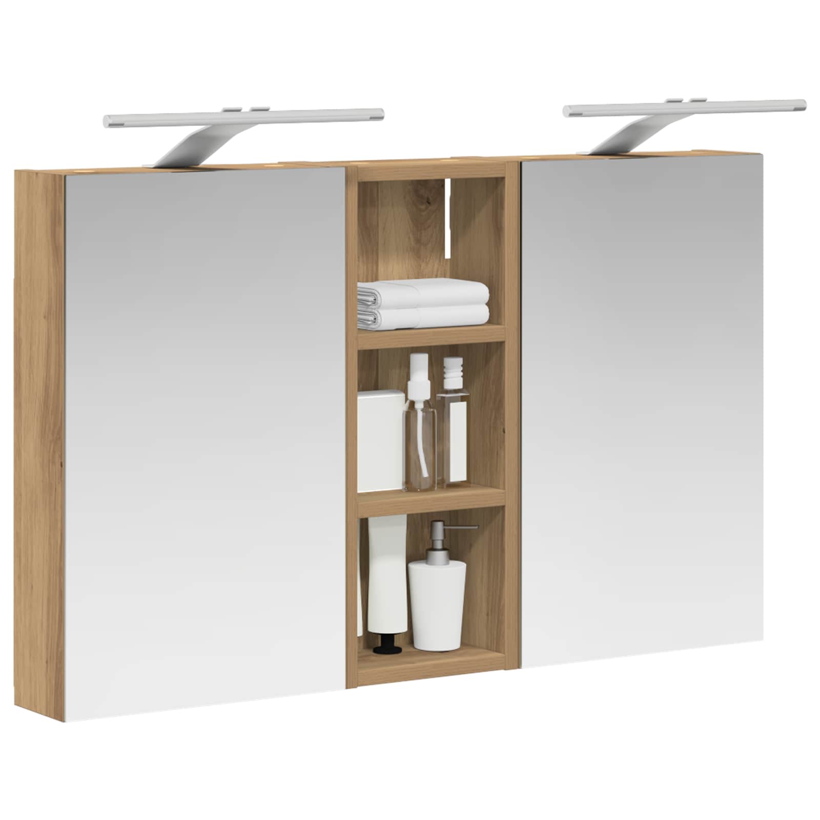 Set di Armadi da Bagno con lo scaffale 3 pcs 80 x 10,5 x 50 cm | homemem39