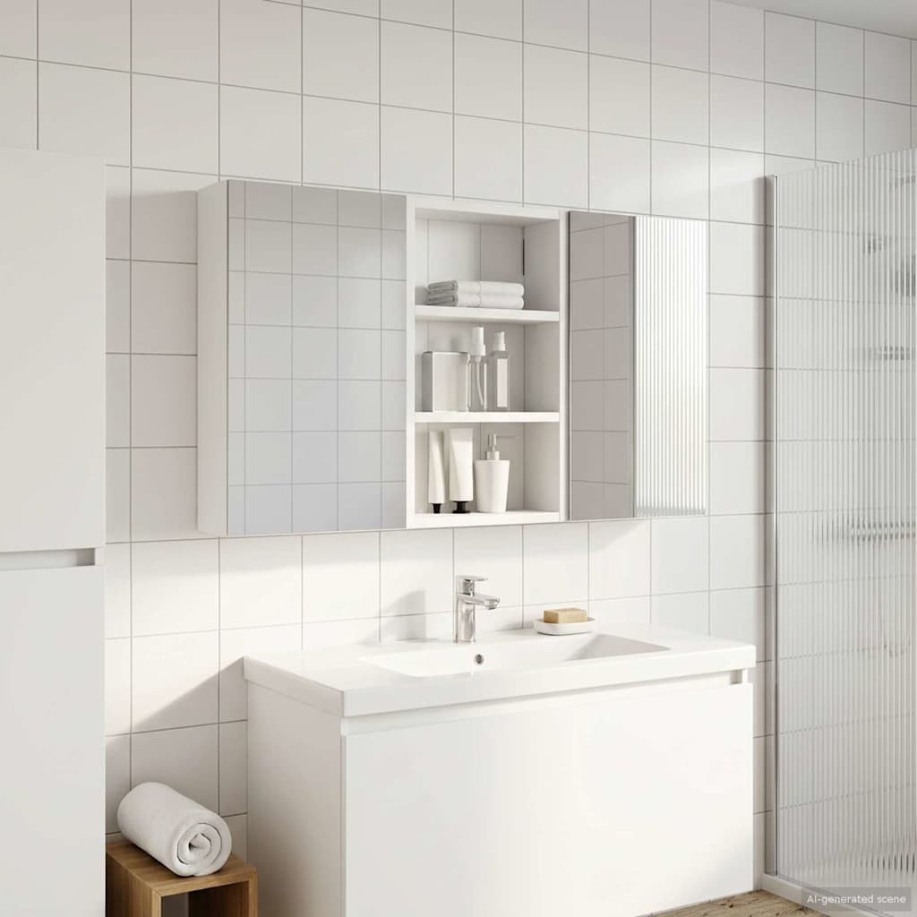 Set di Armadi da Bagno con lo scaffale 3 pcs 90 x 10,5 x 50 cm | homemem39