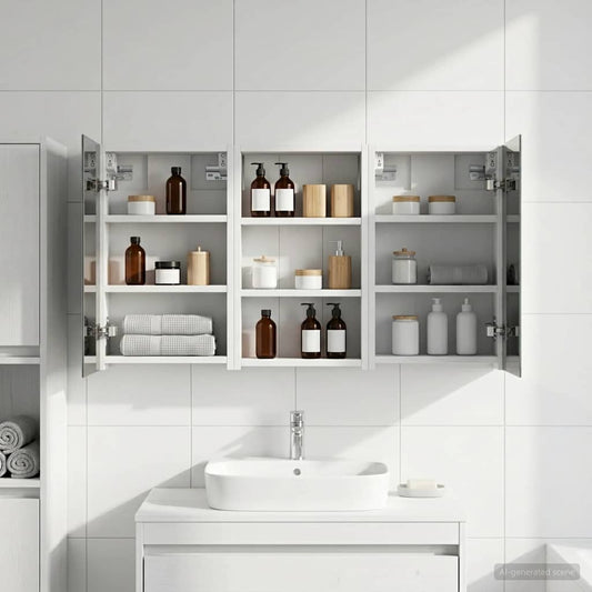 Set di Armadi da Bagno con lo scaffale 3 pcs 90 x 10,5 x 50 cm | homemem39