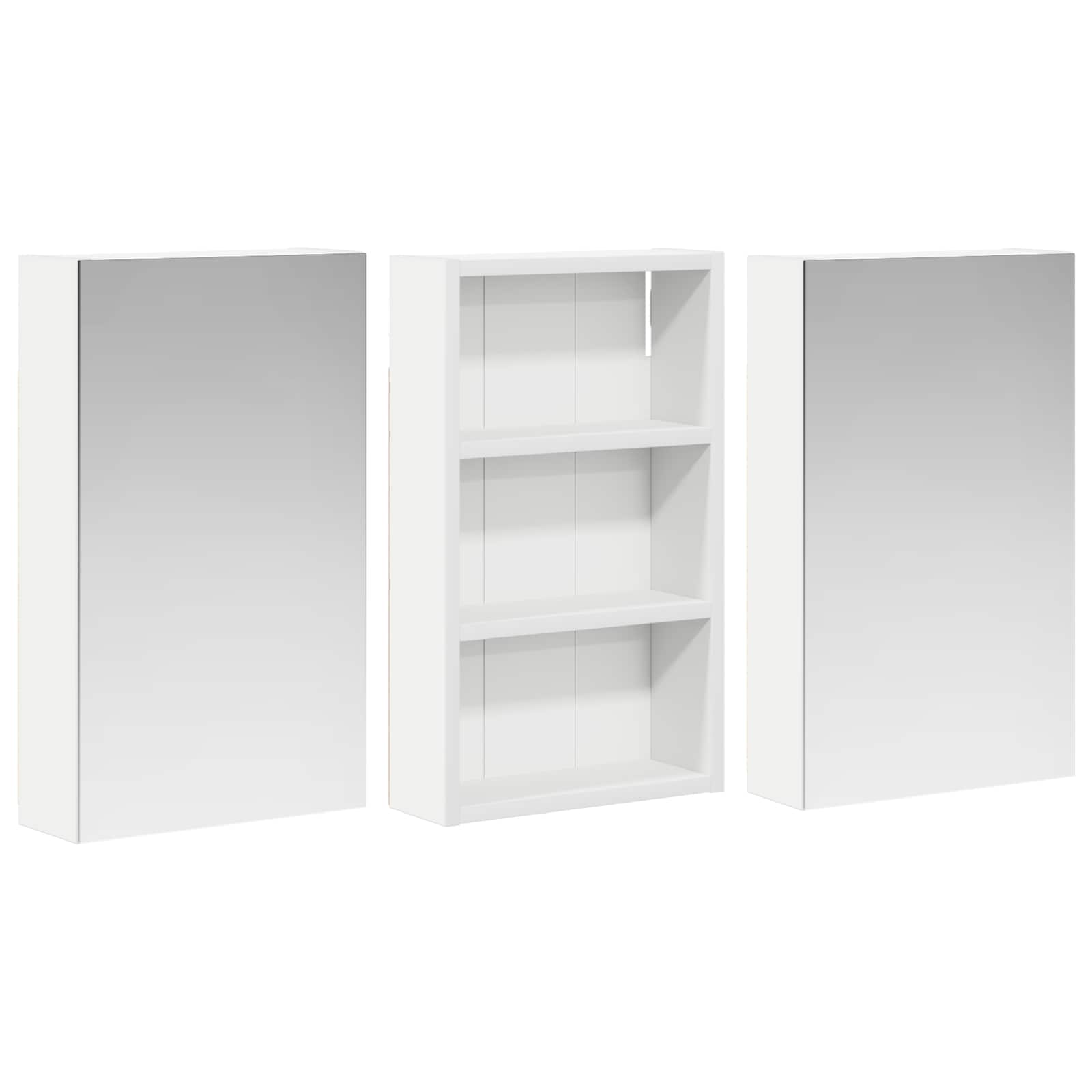 Set di Armadi da Bagno con lo scaffale 3 pcs 90 x 10,5 x 50 cm | homemem39