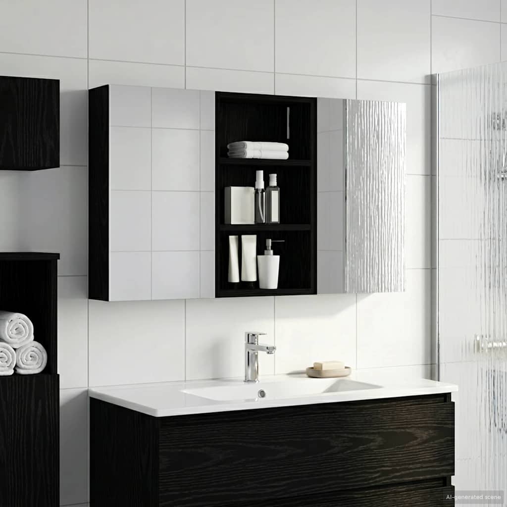 Set di Armadi da Bagno con lo scaffale 3 pcs 90 x 10,5 x 50 cm | homemem39