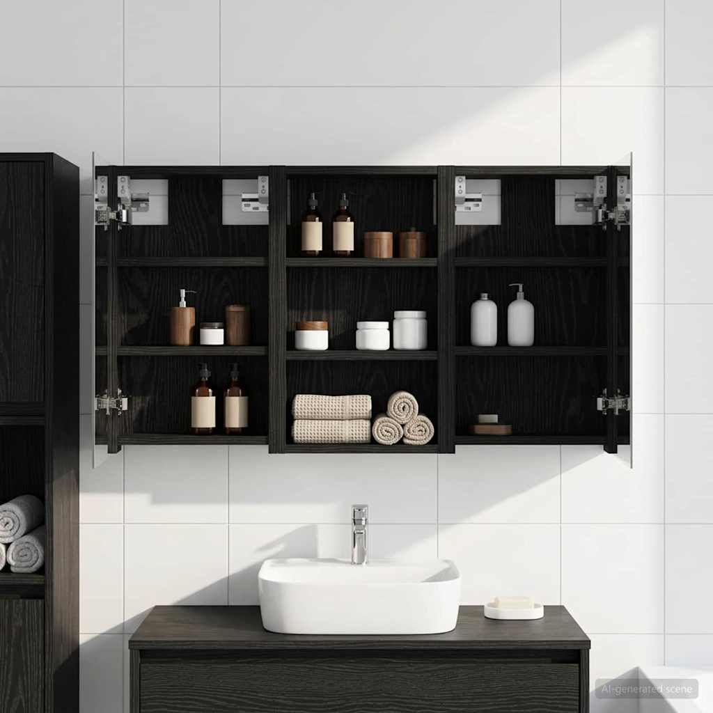Set di Armadi da Bagno con lo scaffale 3 pcs 90 x 10,5 x 50 cm | homemem39