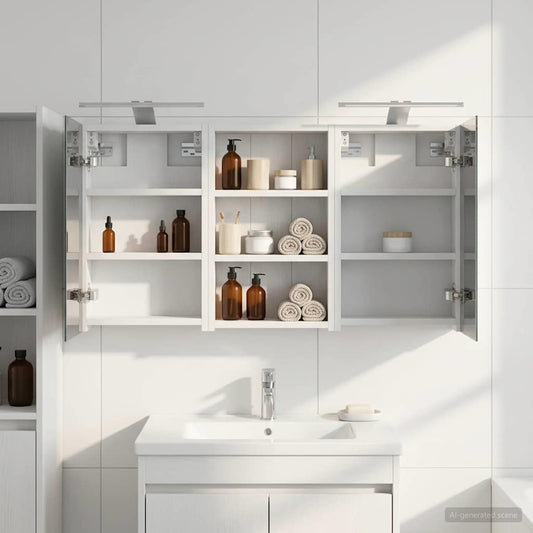 Set di Armadi da Bagno con lo scaffale 3 pcs 90 x 10,5 x 50 cm | homemem39
