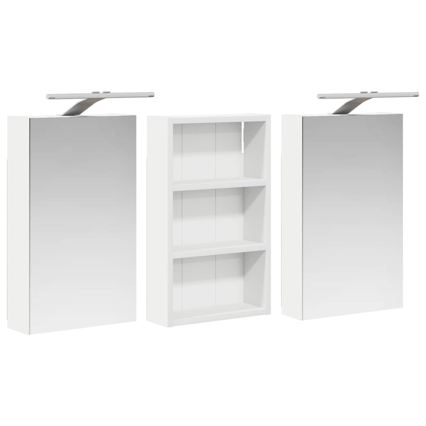 Set di Armadi da Bagno con lo scaffale 3 pcs 90 x 10,5 x 50 cm | homemem39