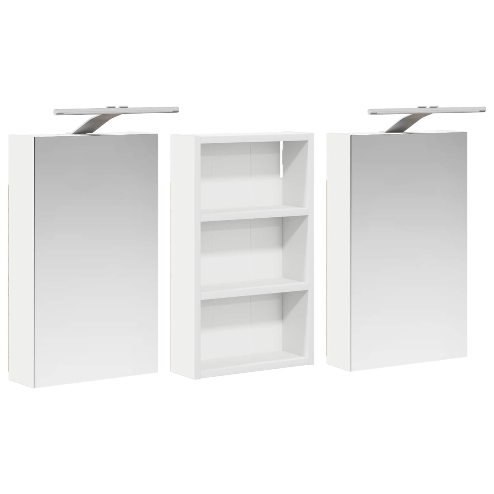 Set di Armadi da Bagno con lo scaffale 3 pcs 90 x 10,5 x 50 cm | homemem39