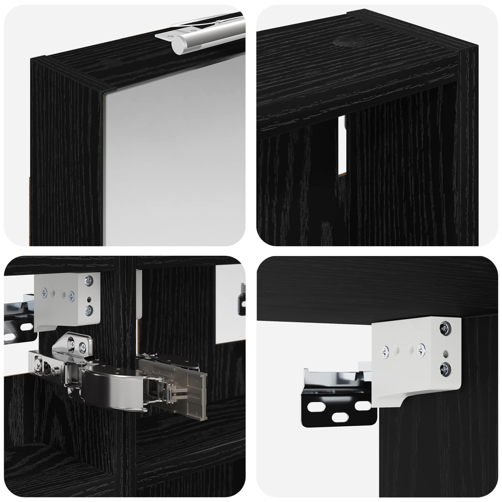 Set di Armadi da Bagno con lo scaffale 3 pcs 90 x 10,5 x 50 cm | homemem39