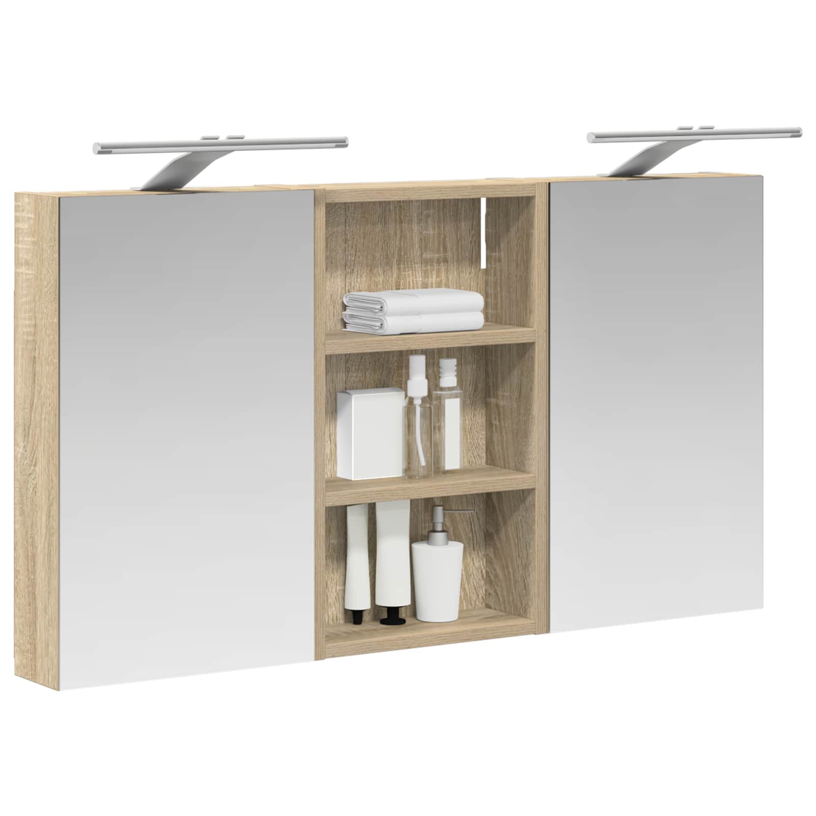 Set di Armadi da Bagno con lo scaffale 3 pcs 90 x 10,5 x 50 cm | homemem39