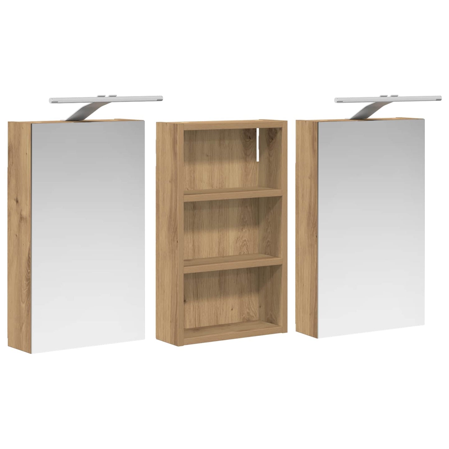 Set di Armadi da Bagno con lo scaffale 3 pcs 90 x 10,5 x 50 cm | homemem39