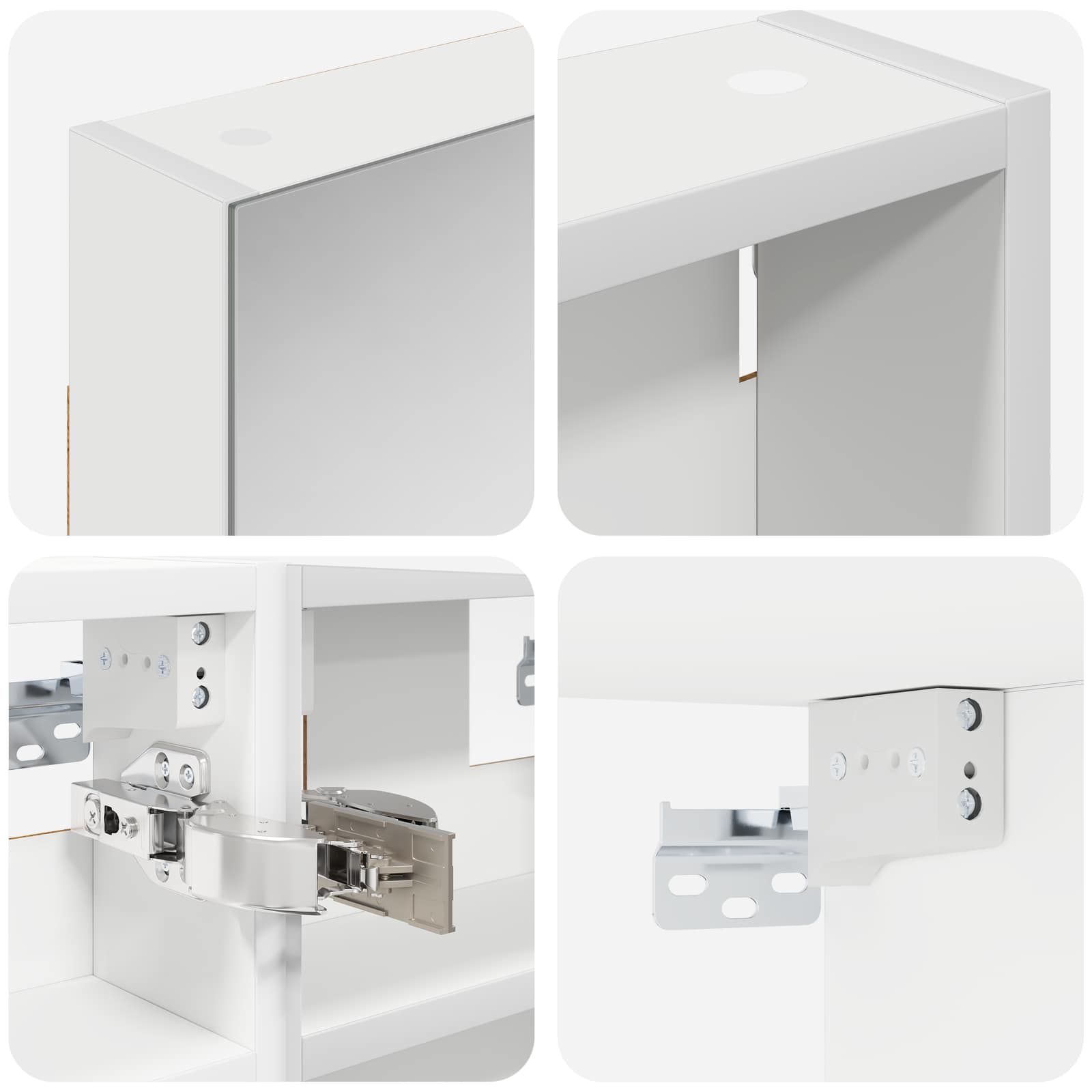 Set di Armadi da Bagno con lo scaffale 3 pcs 100 x 10,5 x 50 cm | homemem39