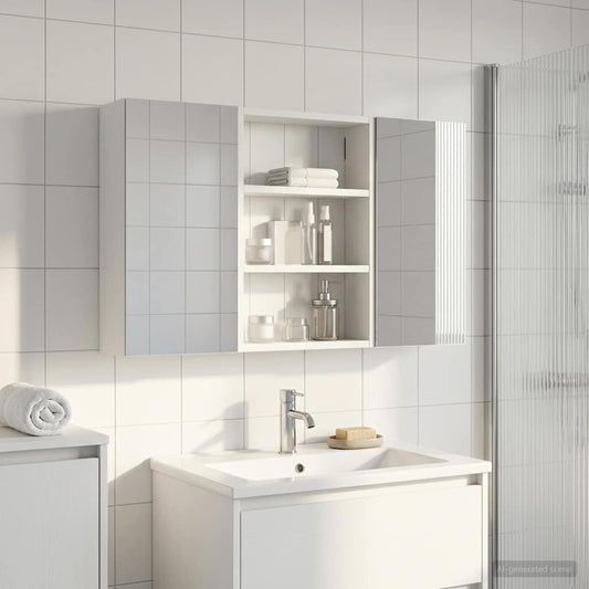 Set di Armadi da Bagno con lo scaffale 3 pcs 100 x 10,5 x 50 cm | homemem39