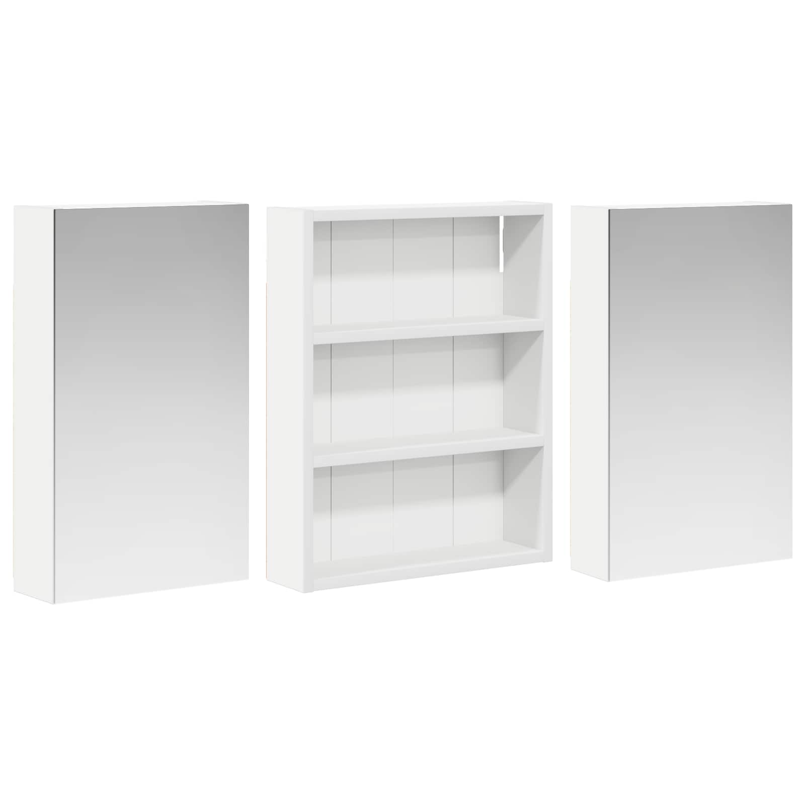 Set di Armadi da Bagno con lo scaffale 3 pcs 100 x 10,5 x 50 cm | homemem39
