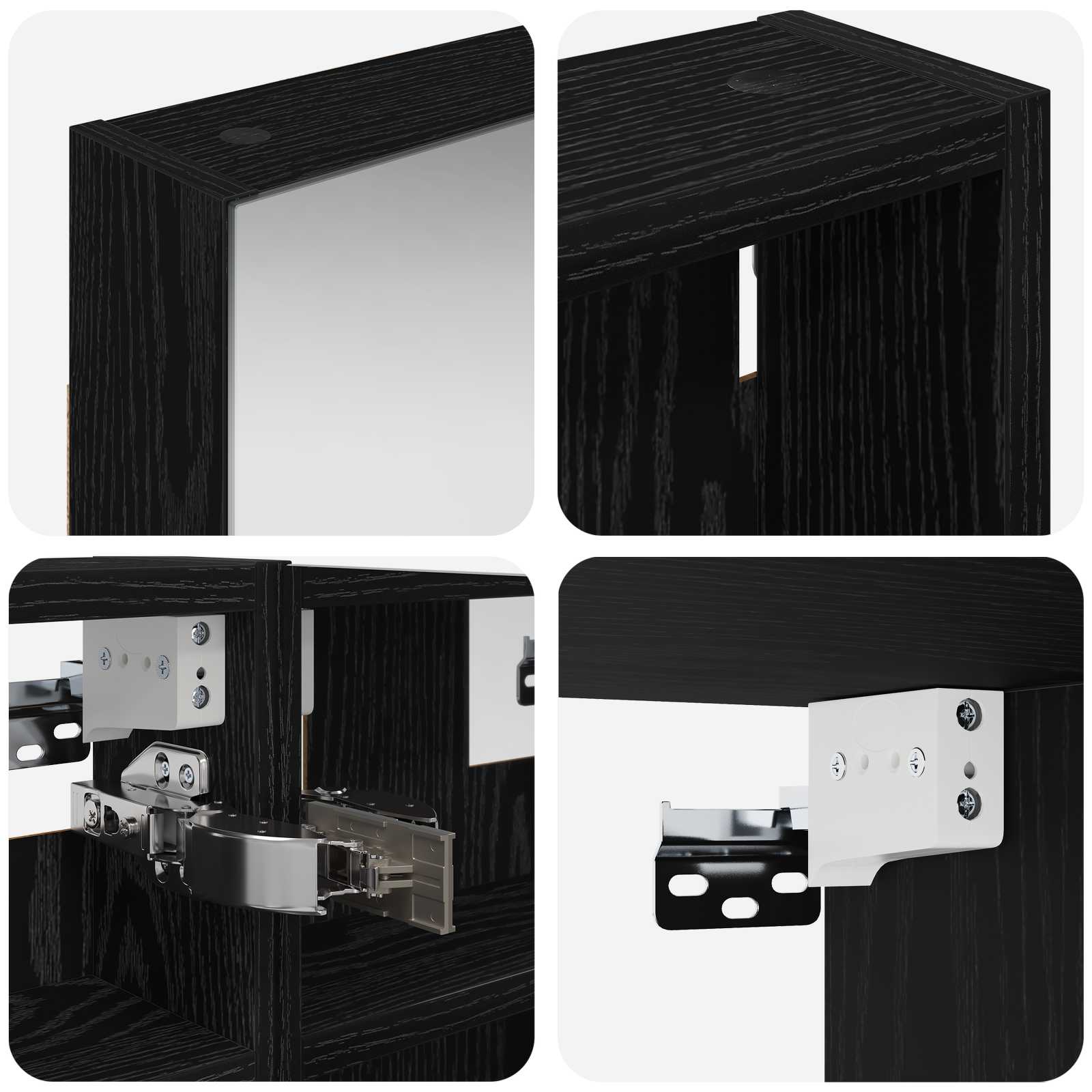 Set di Armadi da Bagno con lo scaffale 3 pcs 100 x 10,5 x 50 cm | homemem39