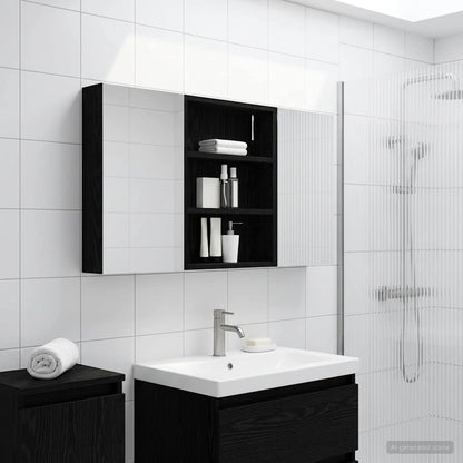 Set di Armadi da Bagno con lo scaffale 3 pcs 100 x 10,5 x 50 cm | homemem39