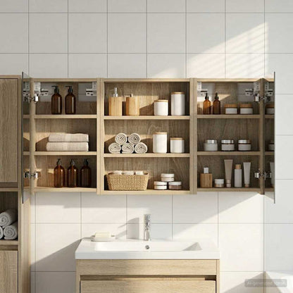 Set di Armadi da Bagno con lo scaffale 3 pcs 100 x 10,5 x 50 cm | homemem39