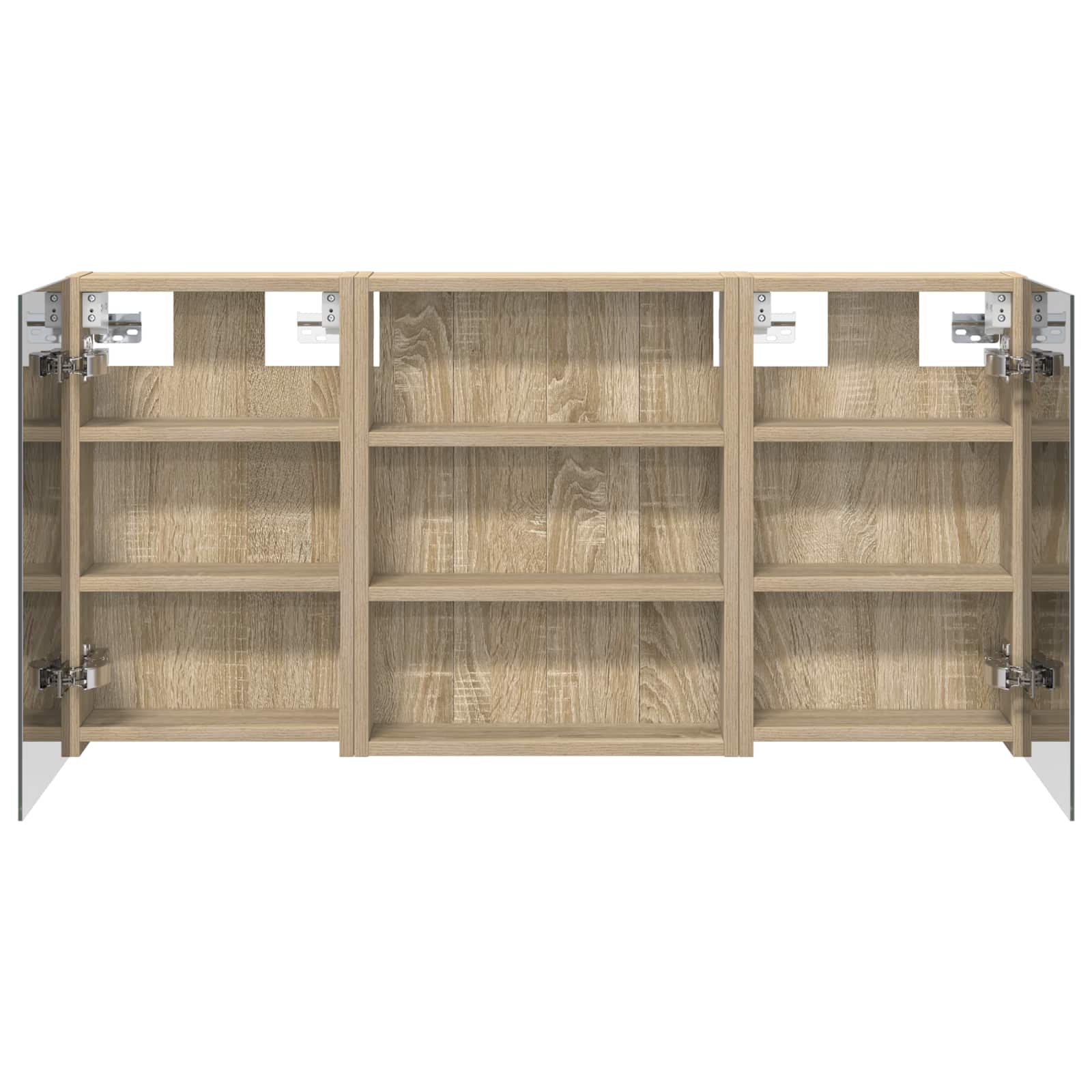 Set di Armadi da Bagno con lo scaffale 3 pcs 100 x 10,5 x 50 cm | homemem39