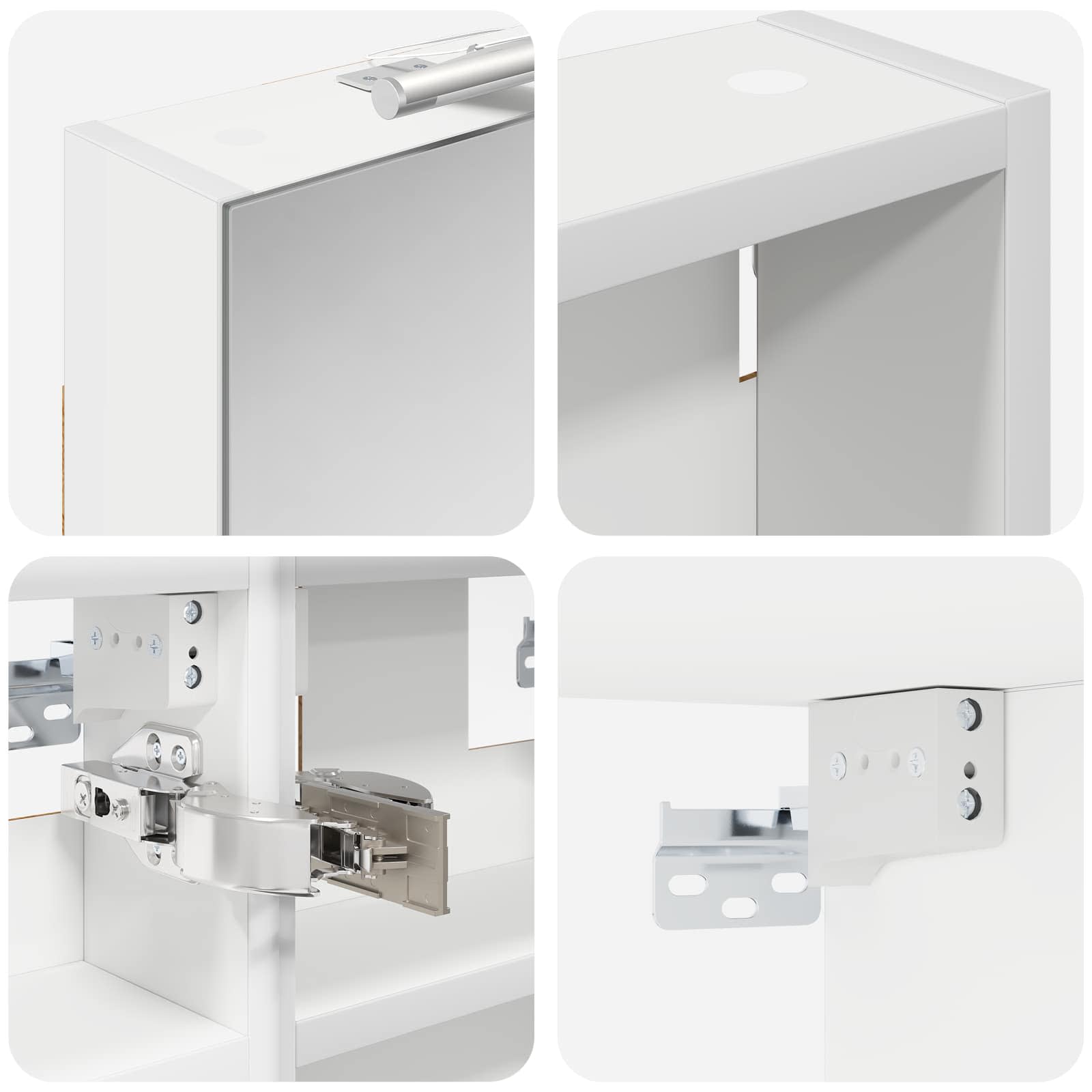 Set di Armadi da Bagno con lo scaffale 3 pcs 100 x 10,5 x 50 cm | homemem39
