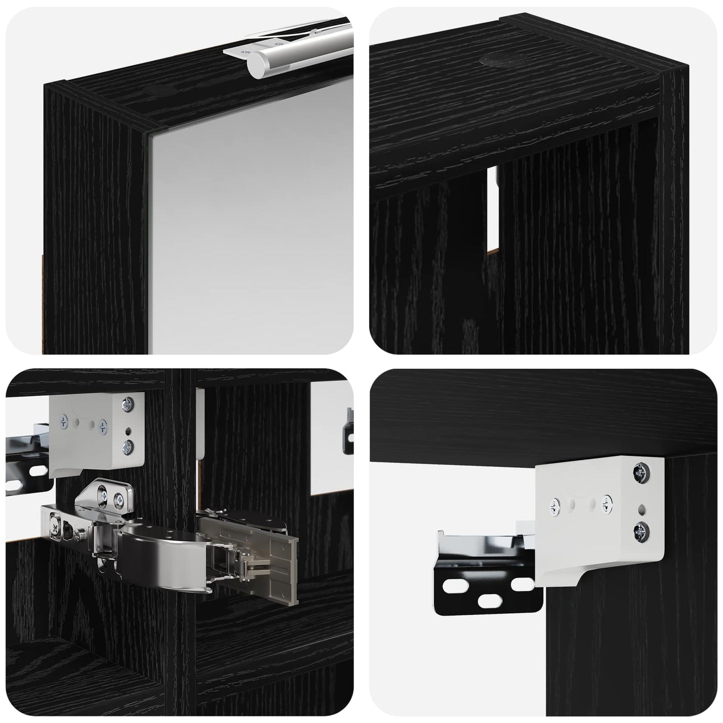 Set di Armadi da Bagno con lo scaffale 3 pcs 100 x 10,5 x 50 cm | homemem39