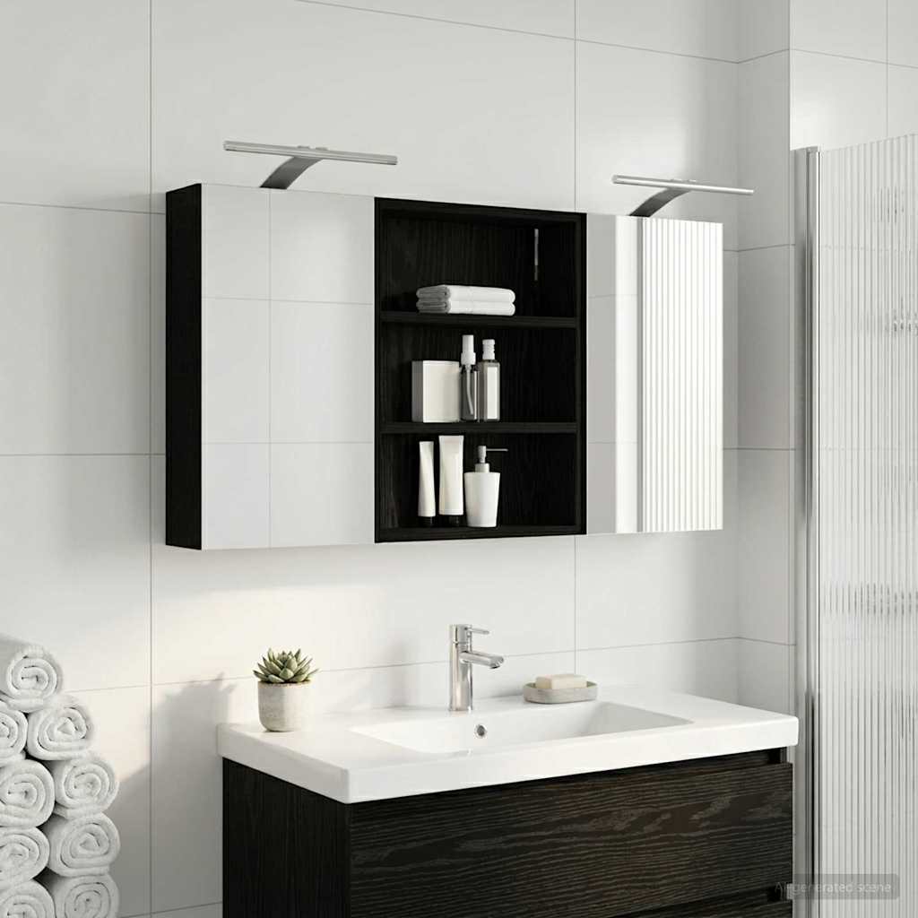 Set di Armadi da Bagno con lo scaffale 3 pcs 100 x 10,5 x 50 cm | homemem39