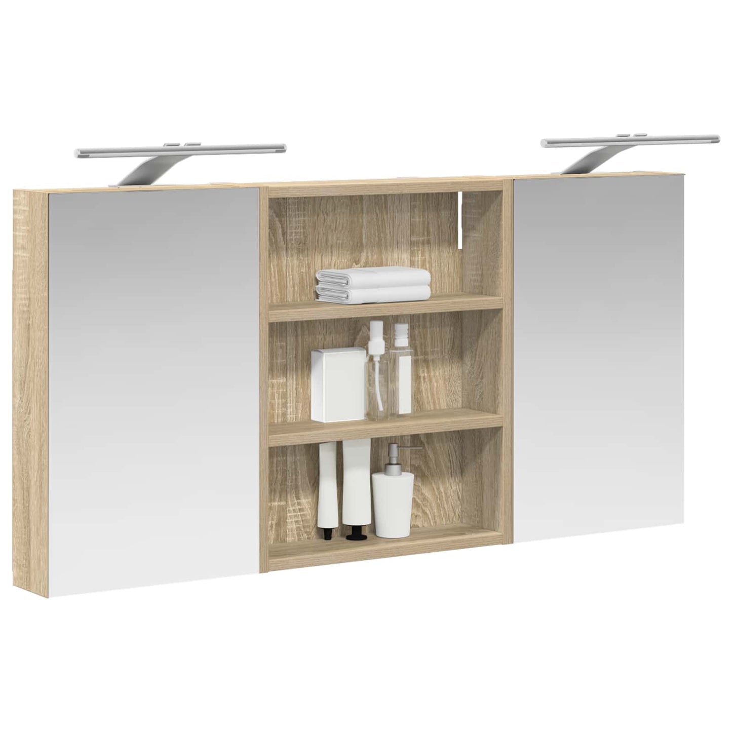 Set di Armadi da Bagno con lo scaffale 3 pcs 100 x 10,5 x 50 cm
