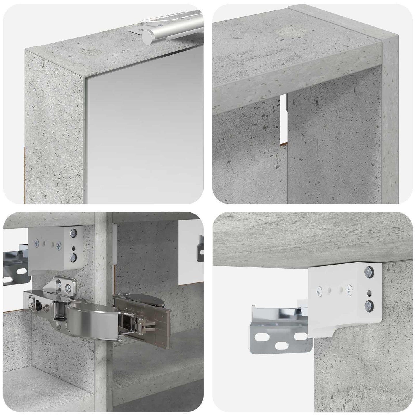 Set di Armadi da Bagno con lo scaffale 3 pcs 100 x 10,5 x 50 cm | homemem39