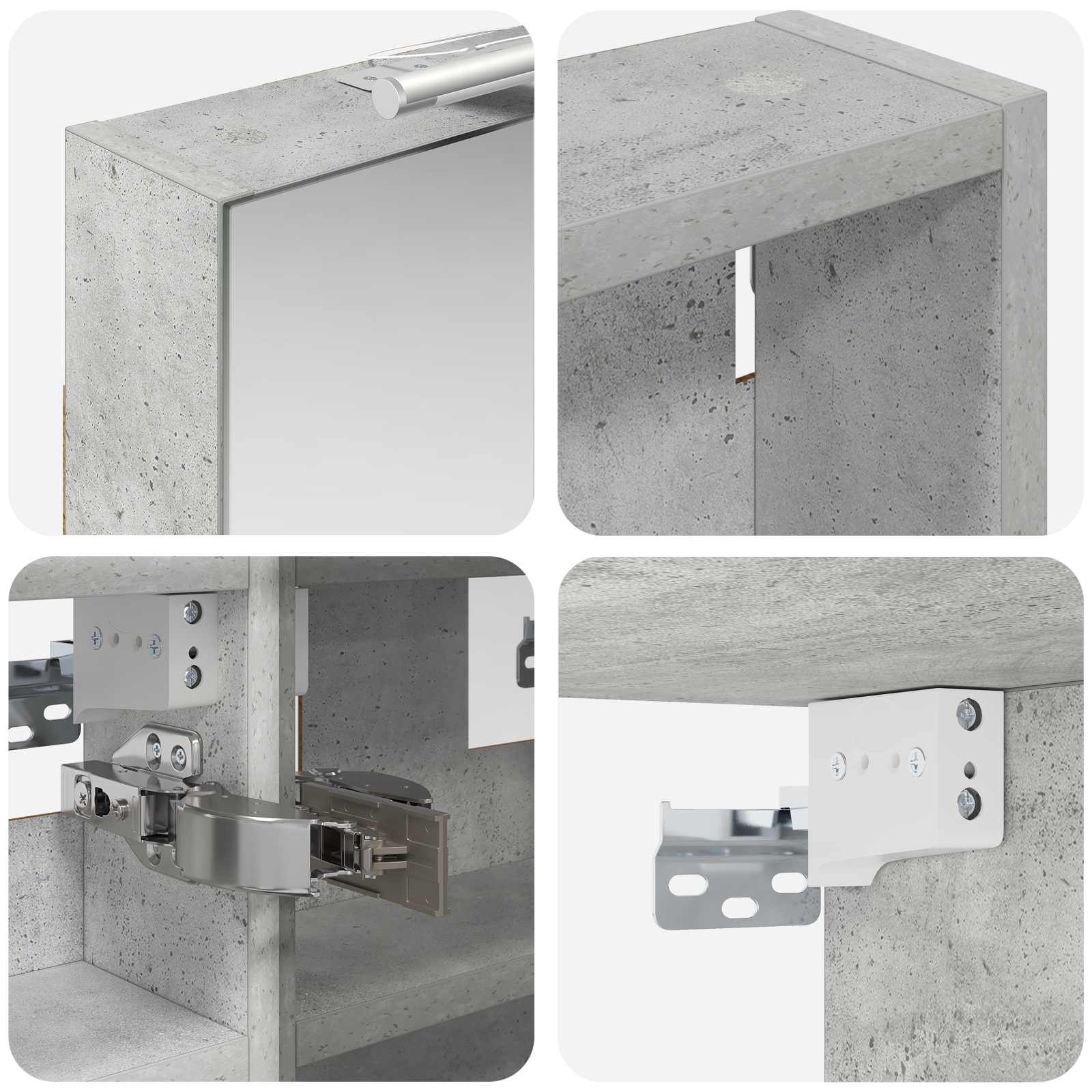 Set di Armadi da Bagno con lo scaffale 3 pcs 100 x 10,5 x 50 cm | homemem39