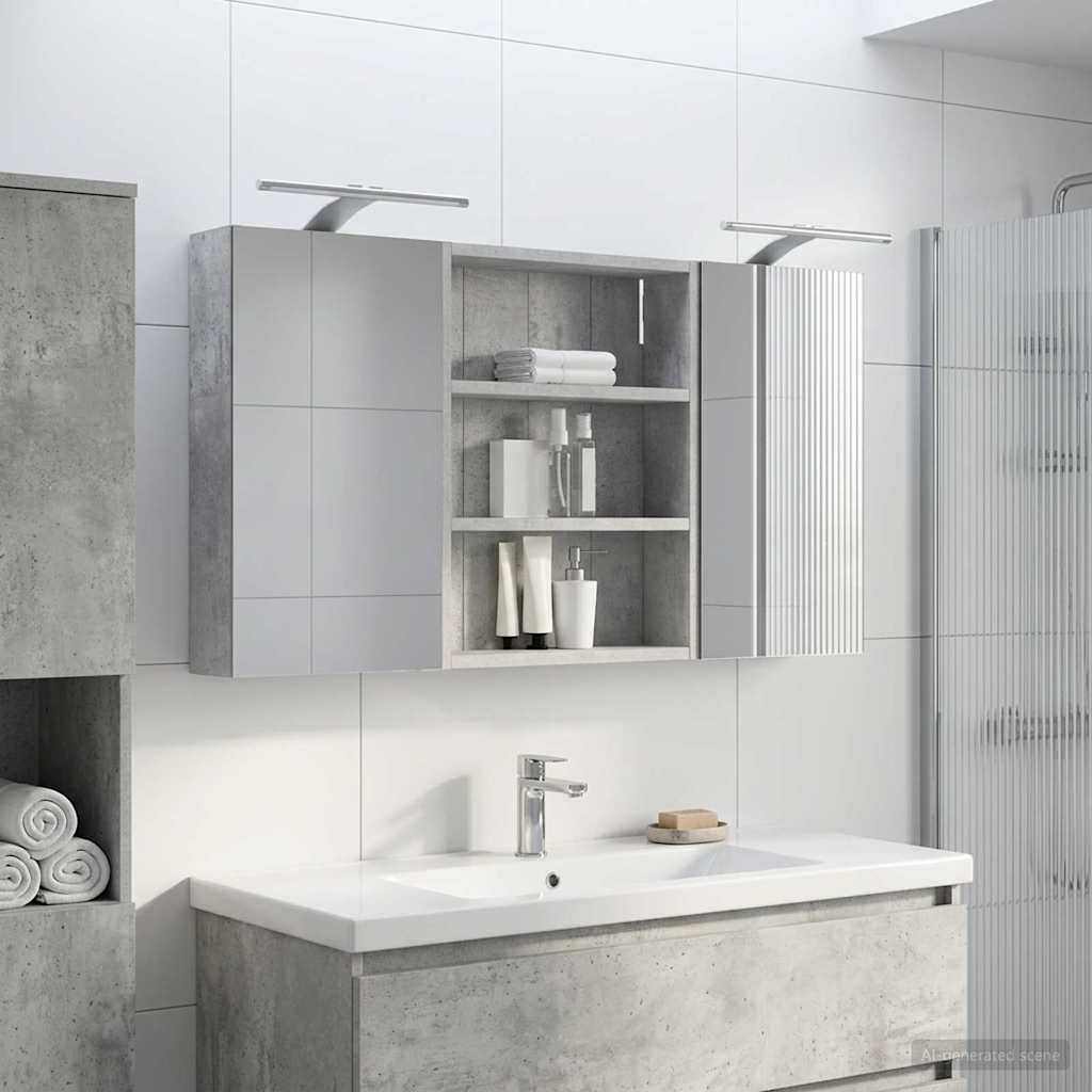 Set di Armadi da Bagno con lo scaffale 3 pcs 100 x 10,5 x 50 cm | homemem39