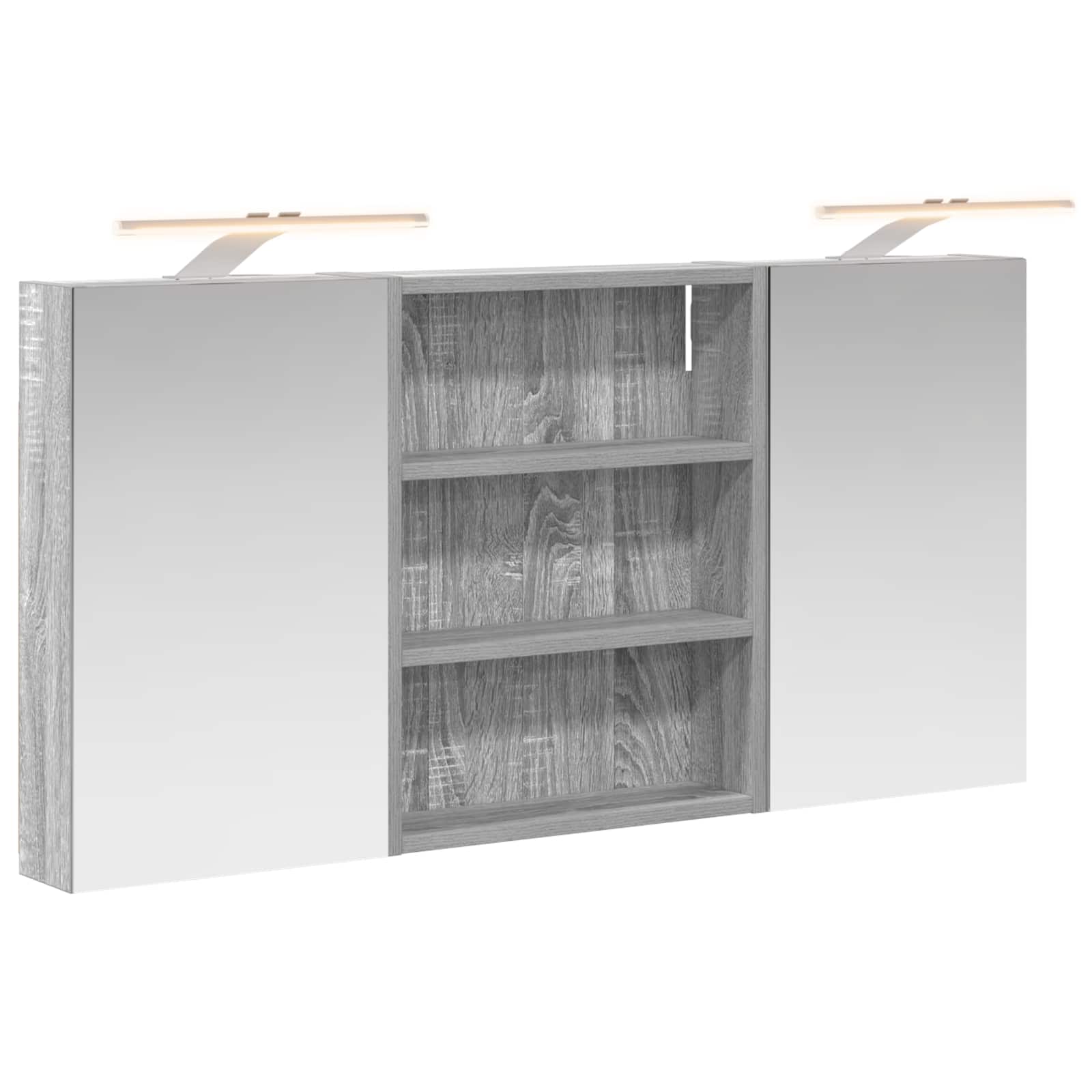 Set di Armadi da Bagno con lo scaffale 3 pcs 100 x 10,5 x 50 cm | homemem39
