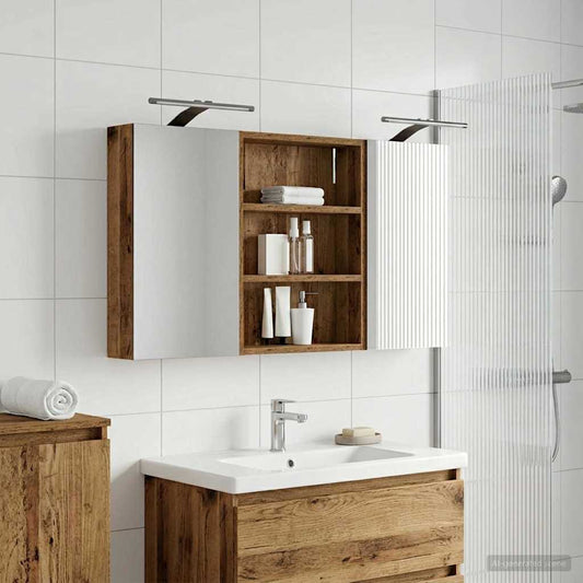 Set di Armadi da Bagno con lo scaffale 3 pcs 100 x 10,5 x 50 cm