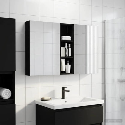 Set di Armadi da Bagno con porta 3 pcs 100 x 10,5 x 60,5 cm | homemem39