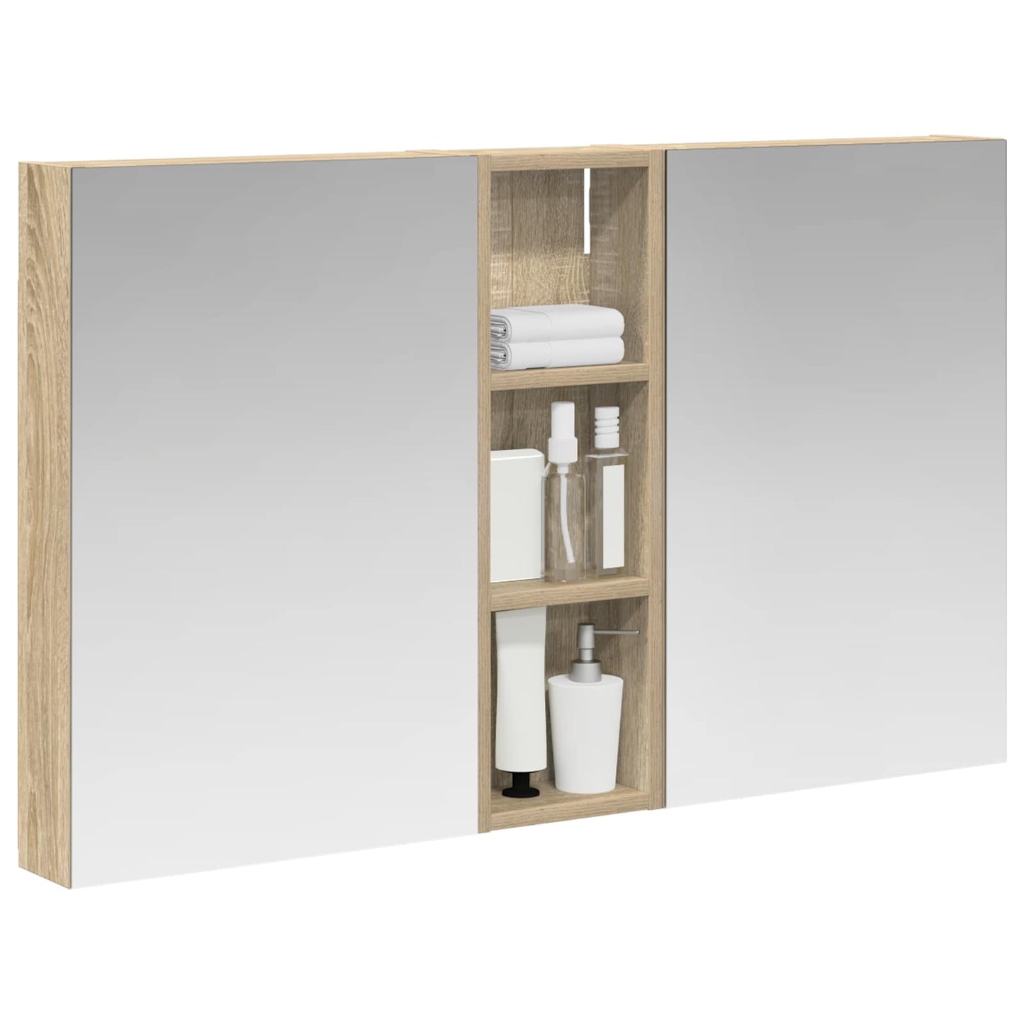 Set di Armadi da Bagno con porta 3 pcs 100 x 10,5 x 60,5 cm | homemem39