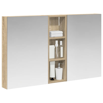 Set di Armadi da Bagno con porta 3 pcs 100 x 10,5 x 60,5 cm | homemem39