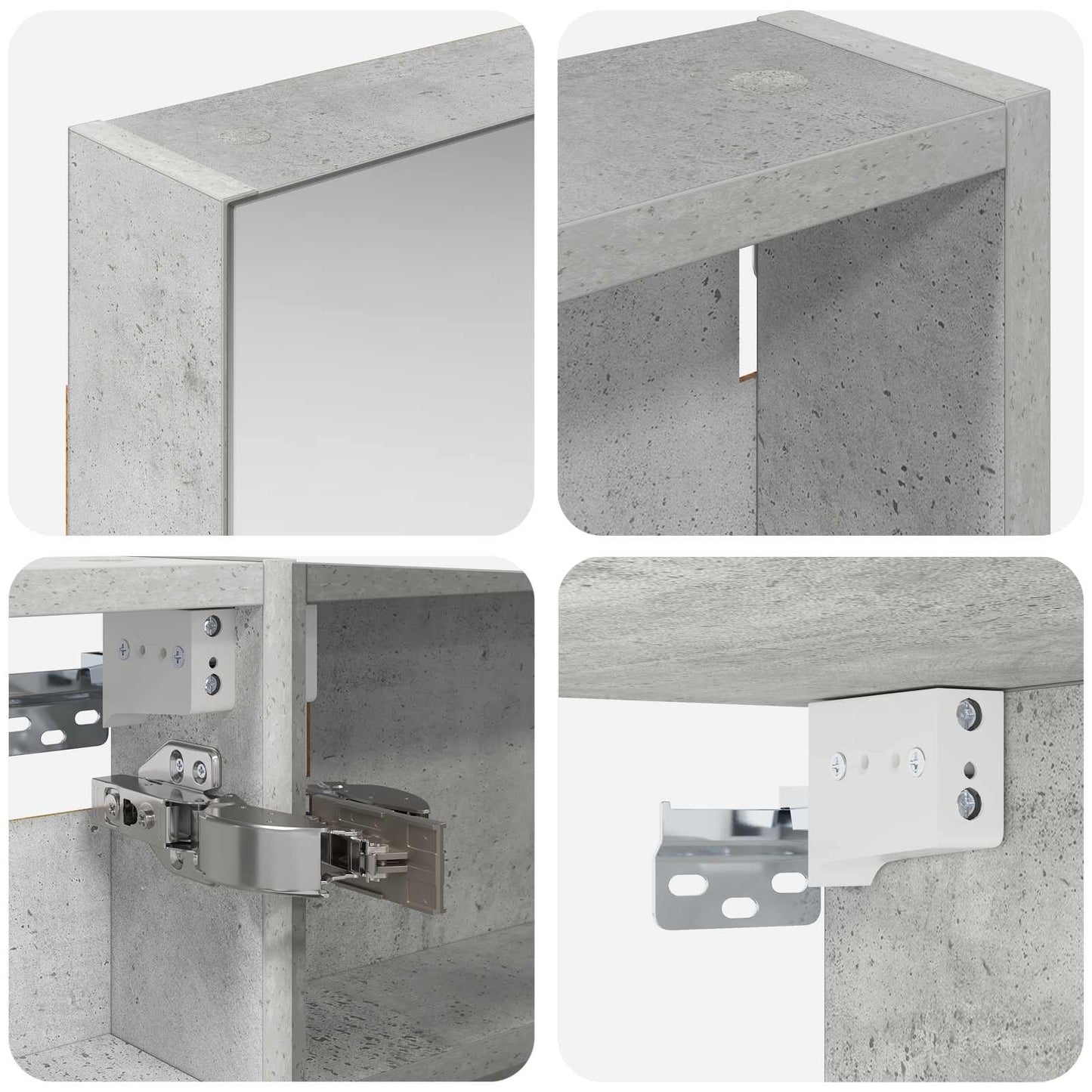 Set di Armadi da Bagno con porta 3 pcs 100 x 10,5 x 60,5 cm | homemem39