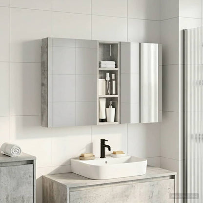 Set di Armadi da Bagno con porta 3 pcs 100 x 10,5 x 60,5 cm | homemem39