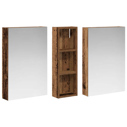 Set di Armadi da Bagno con porta 3 pcs 100 x 10,5 x 60,5 cm | homemem39
