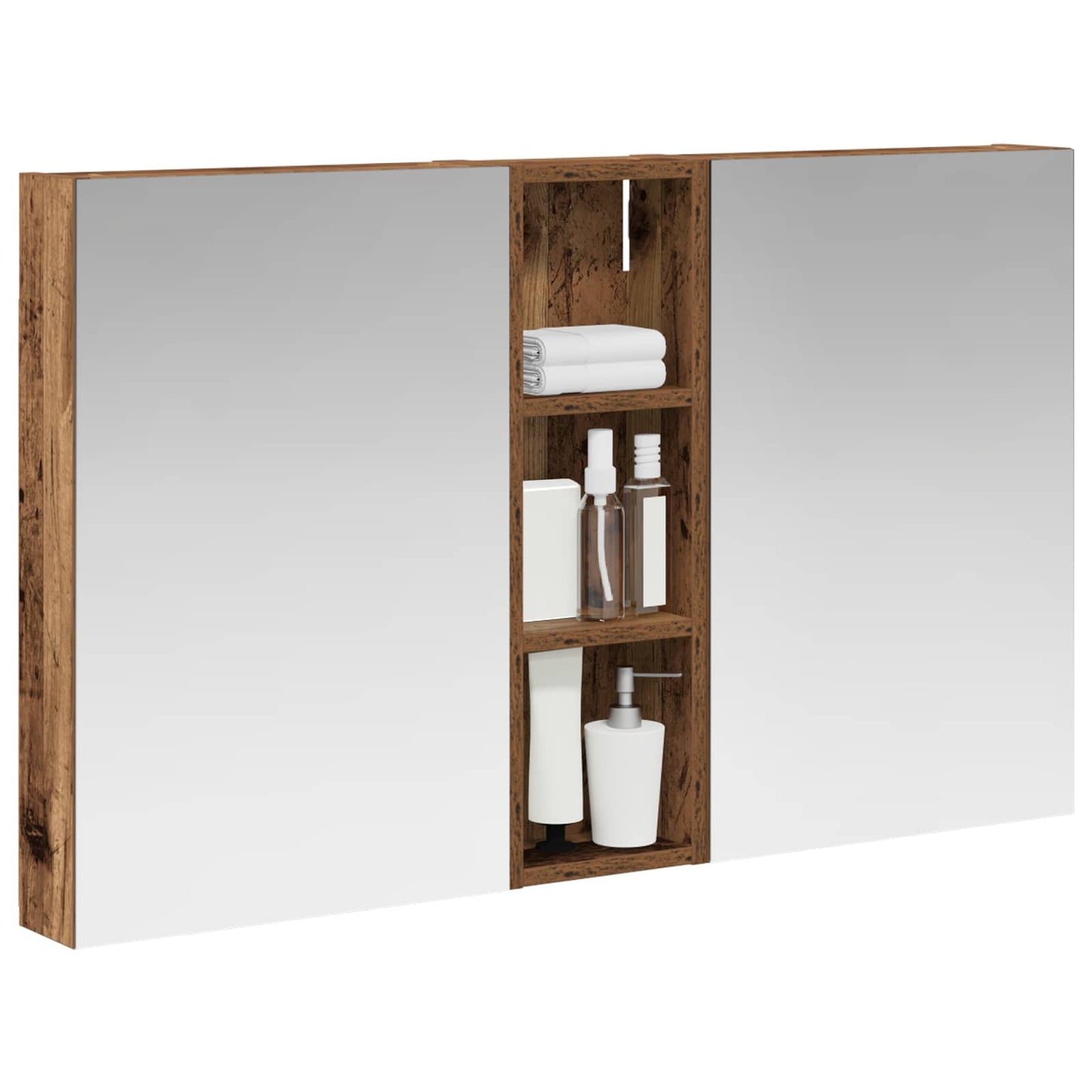 Set di Armadi da Bagno con porta 3 pcs 100 x 10,5 x 60,5 cm | homemem39