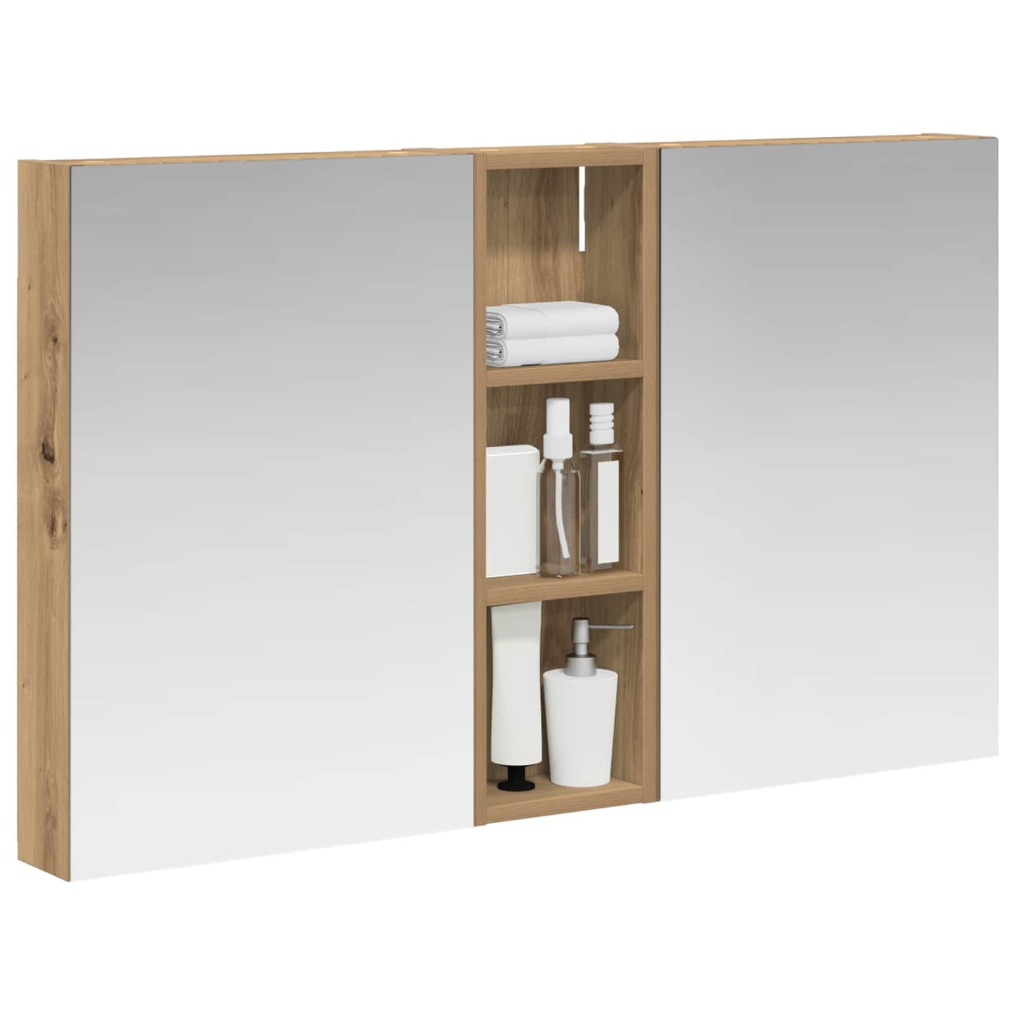 Set di Armadi da Bagno con porta 3 pcs 100 x 10,5 x 60,5 cm | homemem39
