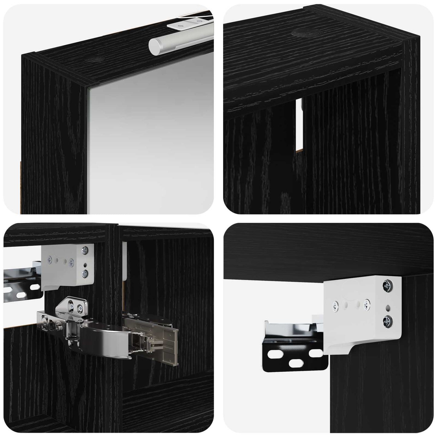 Set di Armadi da Bagno con porta 3 pcs 100 x 10,5 x 60,5 cm | homemem39