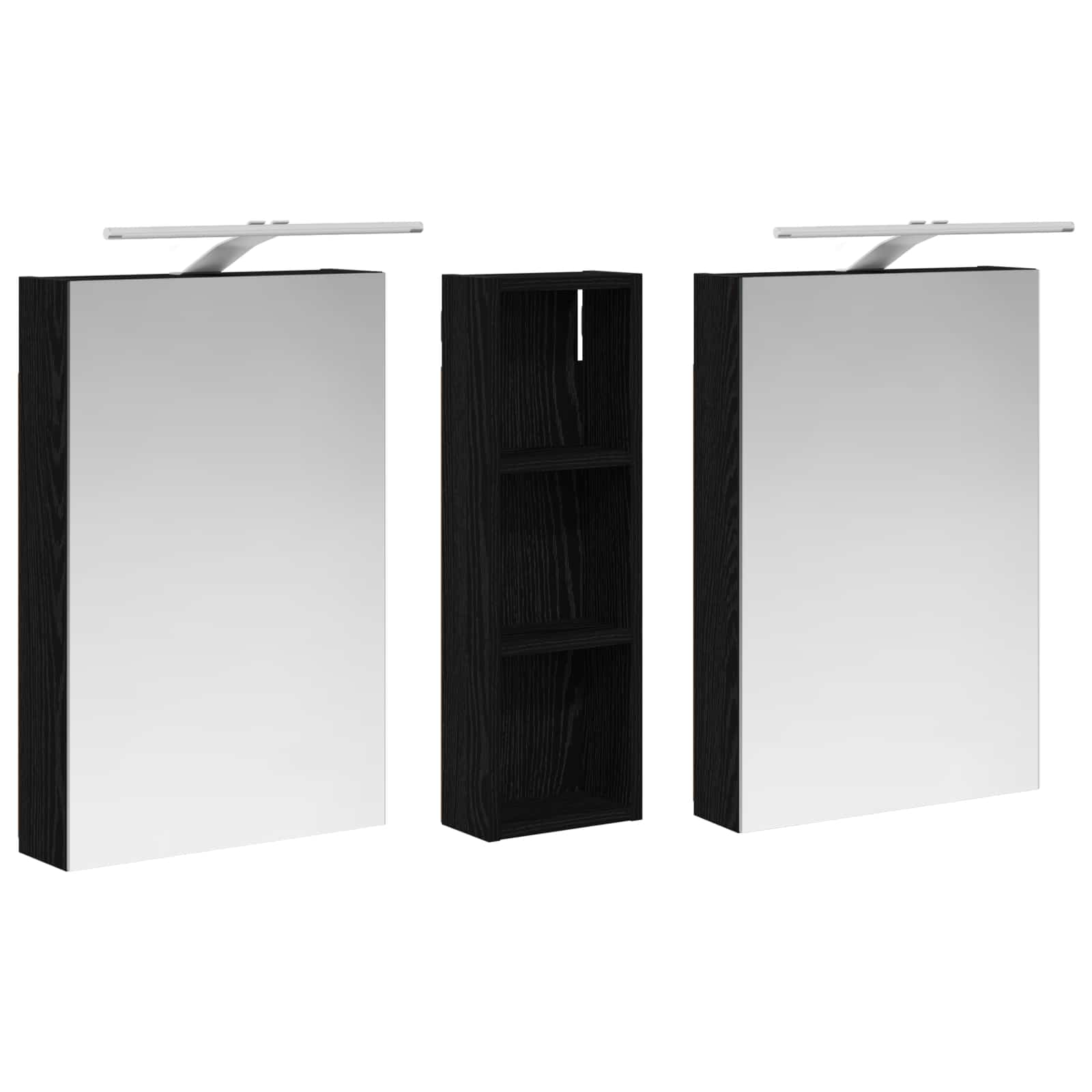 Set di Armadi da Bagno con porta 3 pcs 100 x 10,5 x 60,5 cm | homemem39
