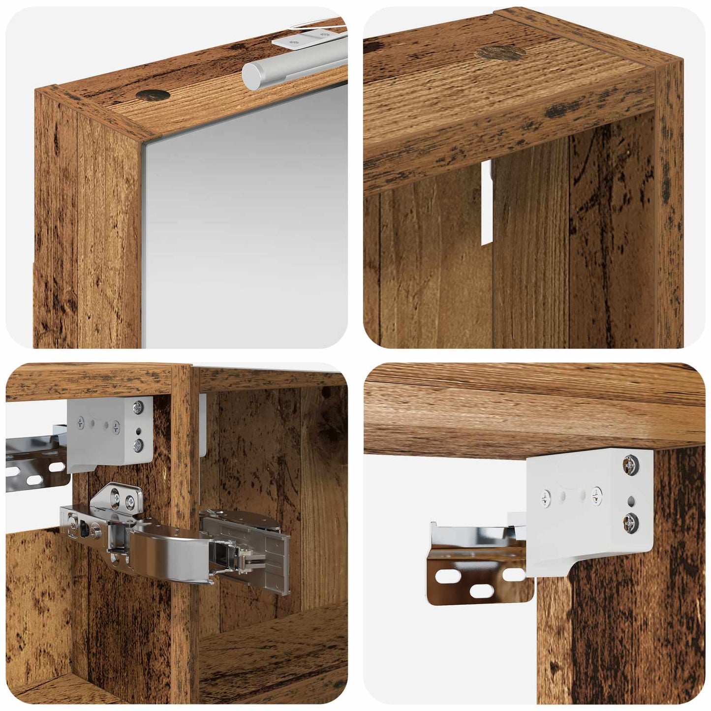 Set di Armadi da Bagno con porta 3 pcs 100 x 10,5 x 60,5 cm | homemem39