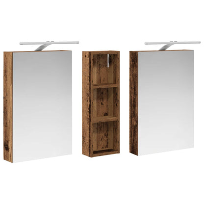 Set di Armadi da Bagno con porta 3 pcs 100 x 10,5 x 60,5 cm | homemem39